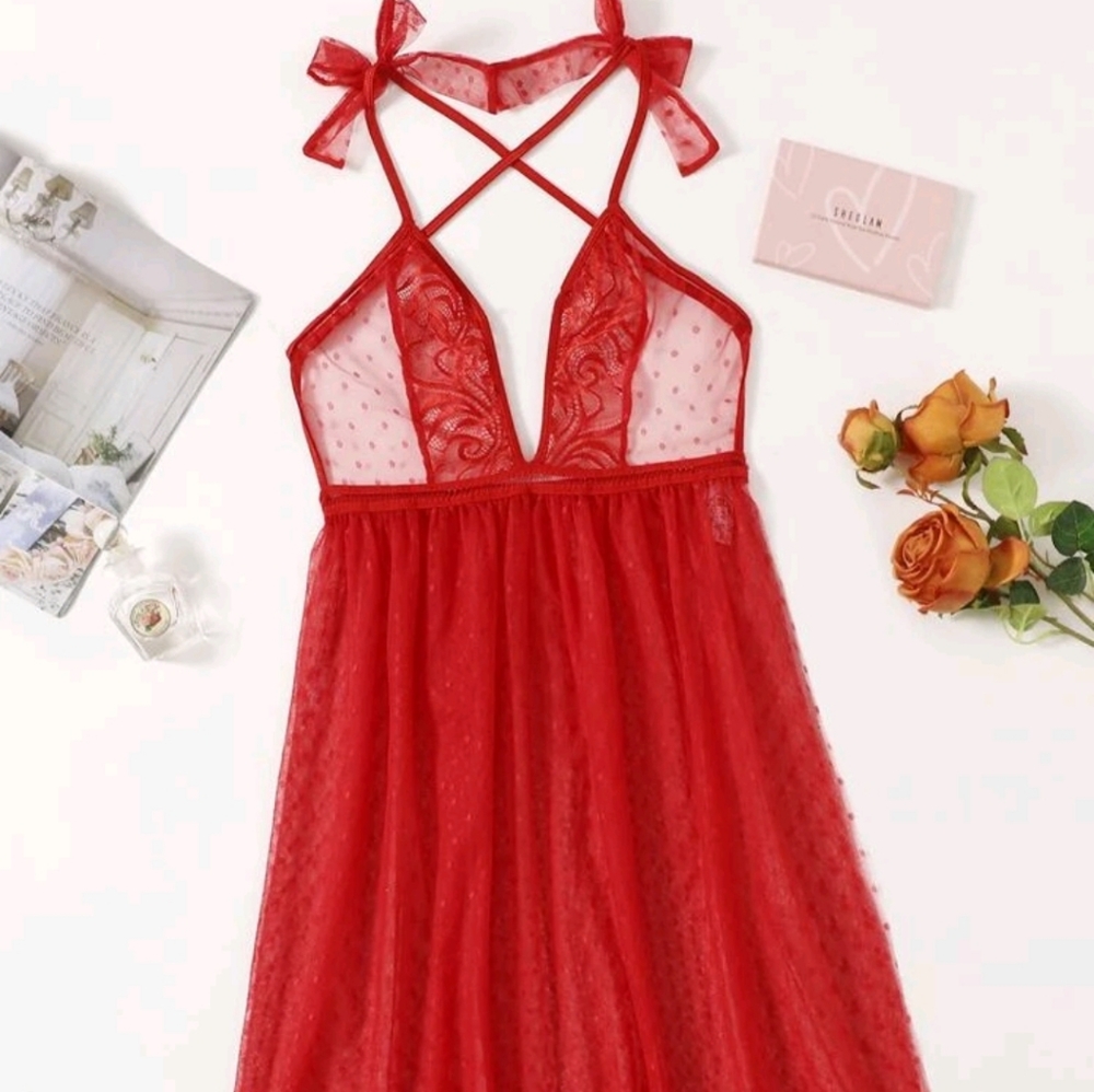 Red Polka Dot babydoll